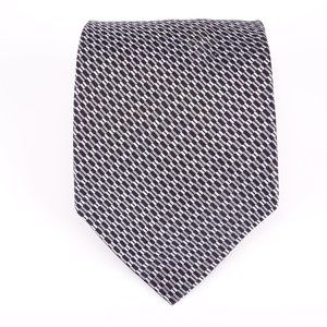 Edwards Signature 100% Silk Necktie Silver Black